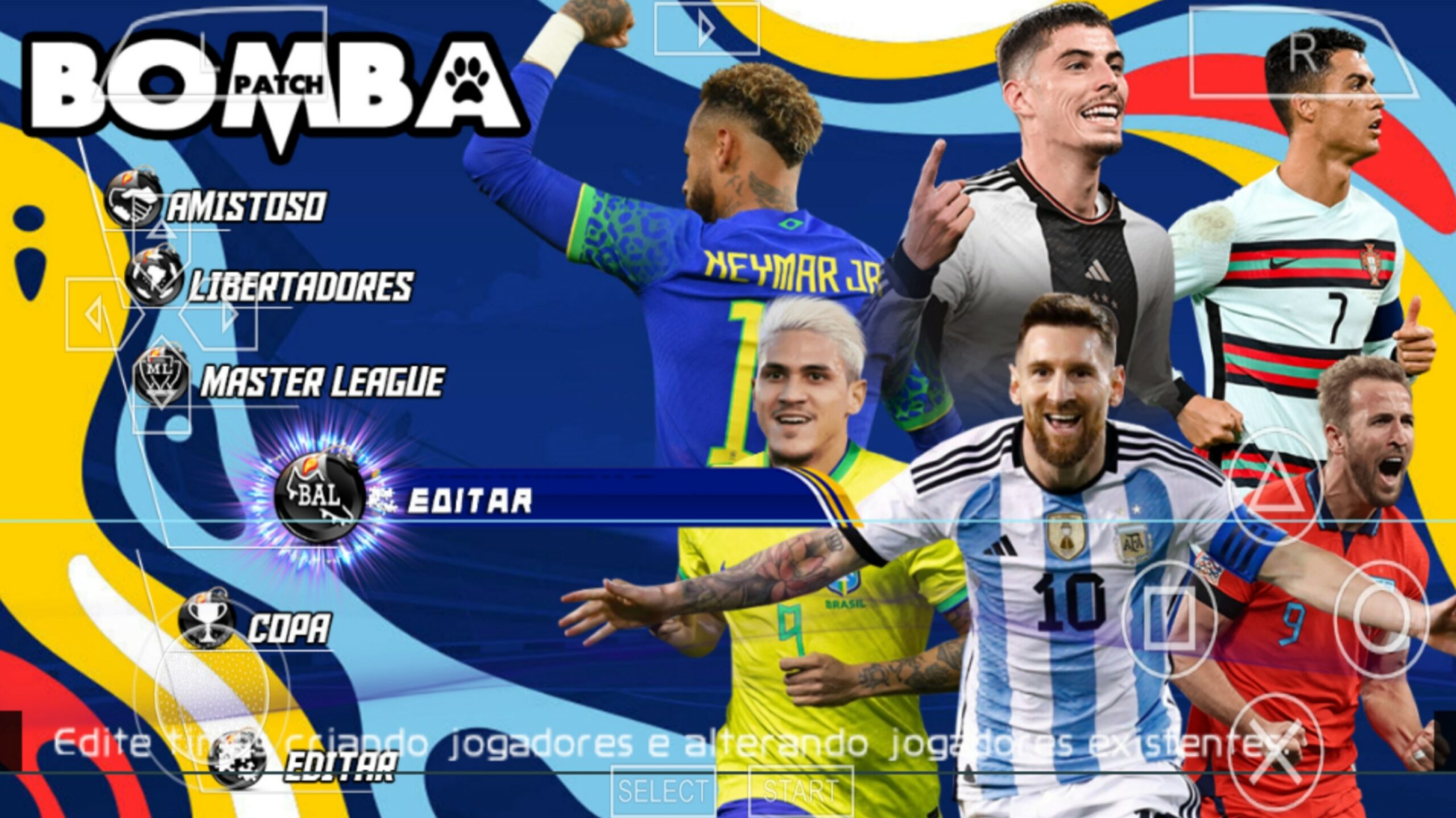 🚨 BOMBA PATCH 2023 (PPSSPP) JUNHO 100% ATUALIZADO ANDROID! MESSI